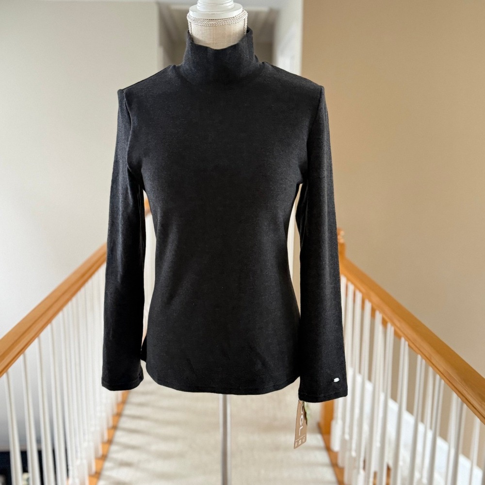 OGL MaxWarm Turtleneck Long Sleeve Brami In‎ Heather Black